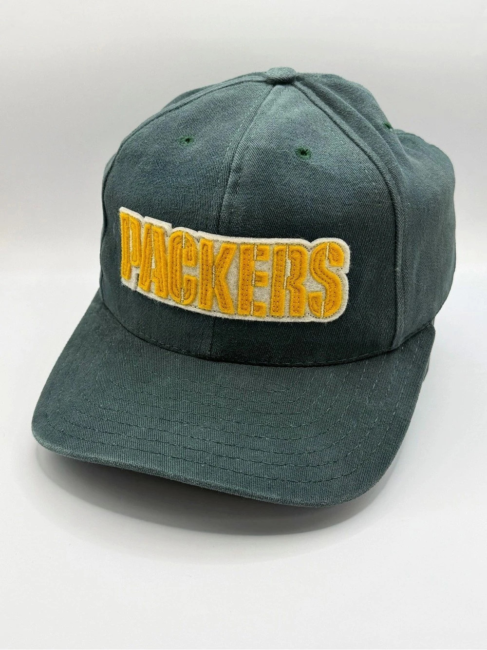 American Needle Green Bay Packers Vintage Fitted Hat 7 3/8 Green & Yellow